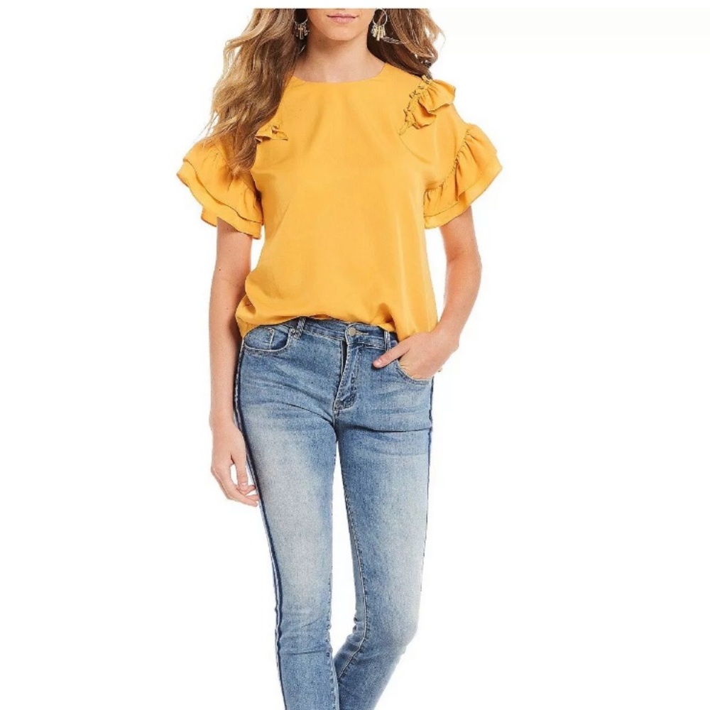 Gianni bini ruffle women’s blouse size M